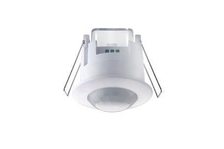 Detection angle: 360 Assembly height: 2 5 metres Minimum height: 1,7 metres Switch-off time: 10 7 (trimmer A) Detection Width: Ø 10m x H 2,5m Lux sensitivity: <10 Lux 2000 Lux (trimmer B) Connection: