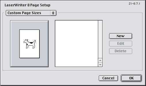 MAC OS 9 NOTA Nella figura riportata in questa procedura viene illustrato il driver LaserWriter di Apple.