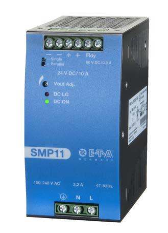 tipo SMP 4 V DC/0 A Descrizione Alimentatore Switching per montaggio su barra DIN, ampia scelta di tensioni in ingresso, alto rendimento, compensazione attiva del fattore di potenza integrale (Active