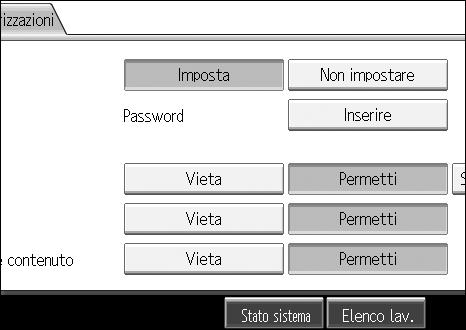 Impostazioni di scansione diverse F In [Password], premere [Inserire]. 6 G Inserire la password, quindi premere [OK].