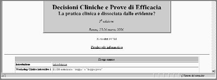 osservazionali Best-Evidence 5 Revisioni sistematiche Cochrane Library (issue 1, 2006) MEDLINE (filtro RS) 2.