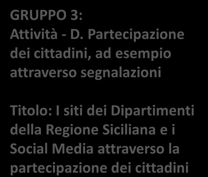 segnalazioni Titolo: I siti dei Dipartimenti della