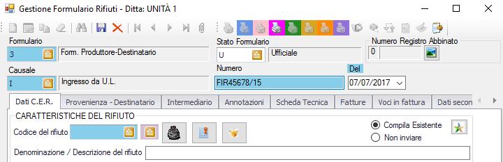 COMPILAZIONE SCHEDA DI MOVIMENTAZIONE ESISTENTE La procedura operativa che il destinatario deve seguire con Prometeo prevede il caricamento di un