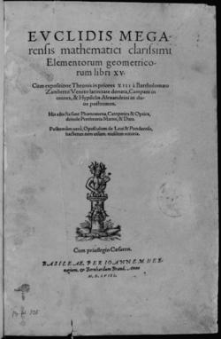 teoremi incompleti, riassunti da Pappo), Fenomeni (della sfera celeste), due trattati di musica Gli Elementi (ca.