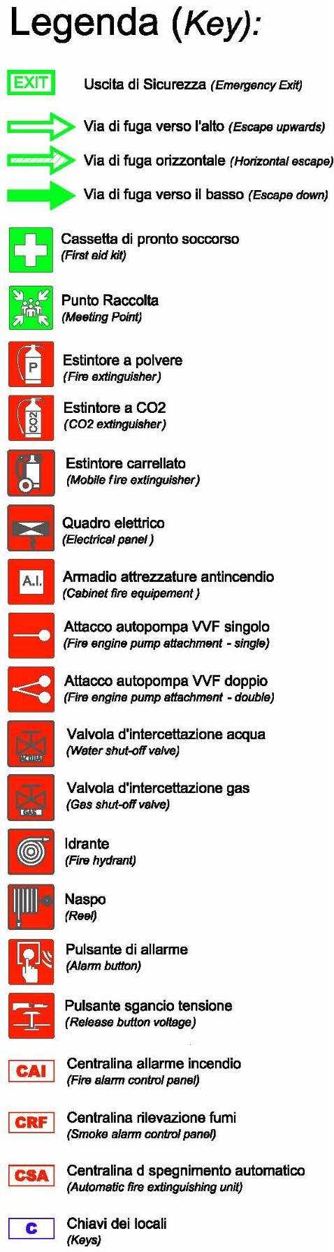 Pag. 22 di 28 ALLEGATO 4 - Planimetrie dei vari piani dell edificio con percorsi di