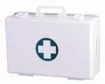 fino a 2 lavoratori / Case + First aid kit #2 702018 Valigia compresa di pacco medicazione (allegato 1) Valigia pensile in polipropilene, ergonomica e robusta Dotata di speciali chiusure di sicurezza