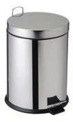 Pattumiere a pedale in metallo Metal pedal bins Bin Plus Pattumiera a pedale Inox AISI 304 brillante o inox dorato Maniglia di trasporto in metallo Secchio interno in plastica Pedale in metallo con