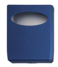 Linea Vanity Vanity Range Vanity Distributore di carta copriwater ABS con finitura in vernice soft touch blu Dim. max scatola (LxPxH): 19,5x4x25 cm Utilizza carta copriwater cod.