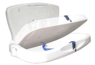 Fasciatoio per neonati Baby changing stations Bimbi Fasciatoio Struttura in LDPE bianco con profilo compatto ultrasottile Cardini ad alta resistenza, modellati in un unico pezzo Cerniera ammortizzata