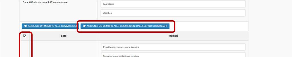 5. Creazione Commissione Una volta scaduto il termine ultimo per la presentazione delle offerte, nelle procedure di gara il Cdc potrà accedere dal dettaglio della procedura alla sezione denominata