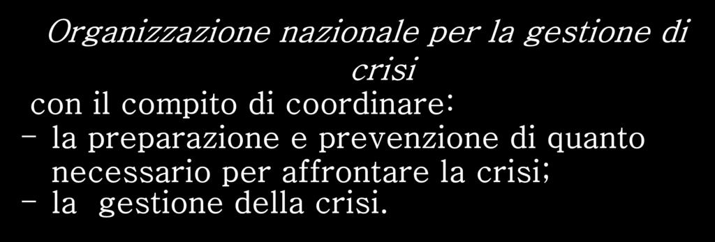 su tali concordate definizioni è stata strutturata, nel 2010 la CRISI