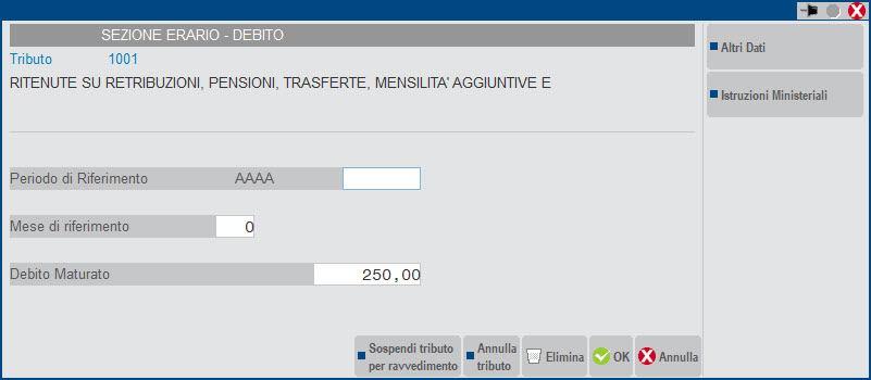 Inserire i dati richiesti e confermare con Ok [F10]. Nel pulsante Impostazioni [F8], all interno del prospetto di compensazione, si gestiscono i parametri per l attivazione di alcuni automatismi.