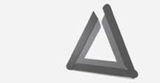 Estrarre i supporti del triangolo di emergenza. Utilizzare il triangolo di emergenza nel rispetto delle norme vigenti.