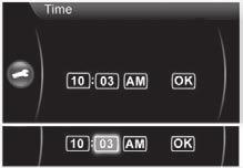 03 Ambiente di guida Strumenti e comandi Con l'opzione Impostazioni Opzioni del sistema Formato tempo si seleziona il formato 24 h o 12 h (AM/PM). 03 1.