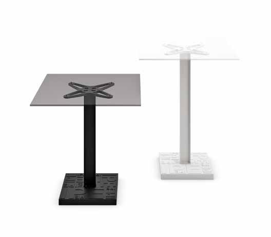 IPE KIT IPE KIT Design: Arter & Citton Struttura per tavolo disponibile in due altezze, adatto all'outdoor. Struttura a trave IPE trafilata in alluminio, con base in ghisa.