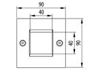 LUXOR WALL 90 S VERSIONI CON CORNICE IN ALLUMINIO - IP65 Tensione: 220/230 V - 50/60 Hz GW 82 806 1x4 W Led bianco - 6300 K Alluminio 0.