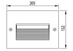 GW 82 806 1x4 W LUXOR WALL 220 VERSIONI CON CORNICE ALLUMINIO - IP65 GW 82 812 Tensione: 220/240 V - 50/60 Hz GW 82 812 3x1 W Led bianco - 4000 K