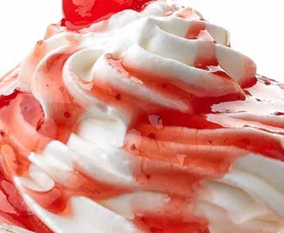 gusto di caffè 0,850 12 F02 Pistacchino Freddo Base per crema fredda la gusto di pistacchio 1,050 8 topping Vasta scelta di topping alla frutta e alla crema ideali per arricchire di gusto e colore