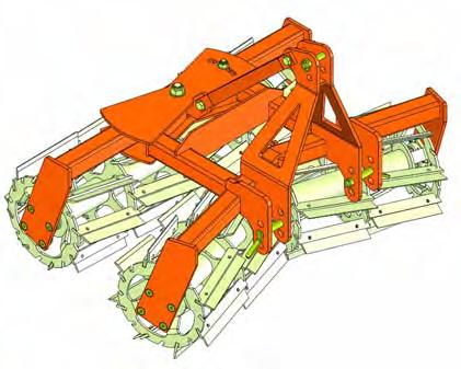 La forma ad X garantisce un miglior sfibramento anche dei sovesci più alti e duri.