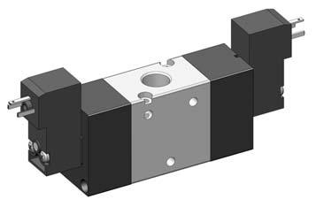 32 EE MIC xx 3/2 /8 doppio comando elettrico con elettropilota 5 mm 3/2 /8 with double 5 mm solenoid pilot La valvola è venduta con elettropilota/i montato/i (per i dati tecnici vedi pag. 9).