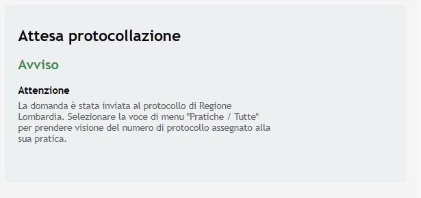 La domanda di contributo verrà inviata al protocollo di Regione Lombardia.