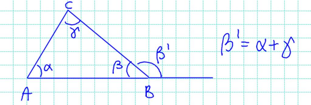 Proprietà In un triangolo ogni angolo esterno è uguale