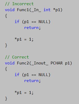 SAL - Source-code Annotation Language È un linguaggio che fornisce una serie di annotazioni per descrivere come una funzione utilizza i parametri. Il file intestazione <sal.