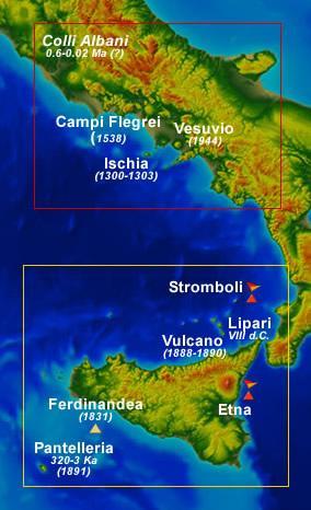 L Italia ospita molti vulcani sia attivi, che