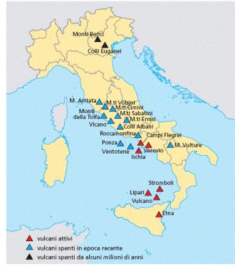 Vulcani italiani estinti I principali vulcani italiani che si possono considerare estinti sono: Monte Amiata Monti Volsini Monti Cimini Monti Sabatini Monti della
