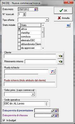 APRIRE UNA NUOVA COMMESSA MODALITÀ RAPIDA Entrare nella sezione dedicata alle Commesse.