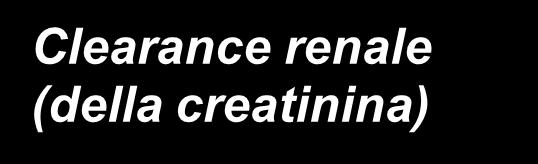 FUNZIONE RENALE : Velocita della FILTRAZIONE GLOMERULARE = VFG La clearance di un organo, in farmacologia, indica il volume virtuale di plasma che quell'organo è in grado di depurare nell'unità di