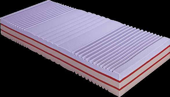 La fascia laterale con inserto in tessuto 3 space migliora la traspirabilità del materasso.