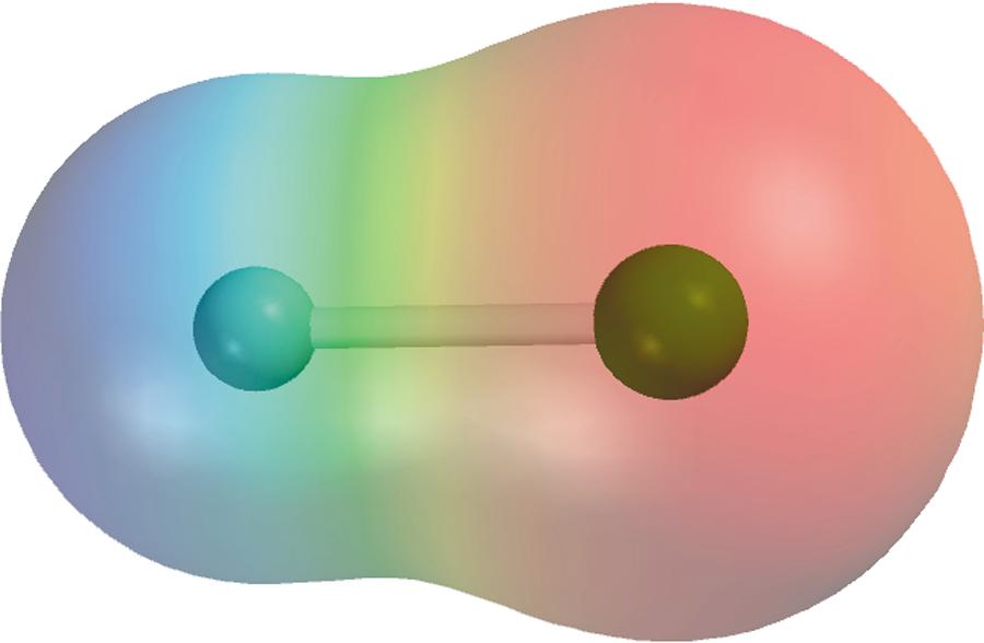 Legame covalente polare o legame polare, per effetto di una differente elettronegatività la densità elettronica è maggiore