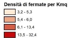 389 fermate di superficie (35 delle quali fuori Comune) III IV V VI VII VIII 26,5 27,9 19,3 25,4 20,0 30,7 IX 47,9 X 34,7 29,4 fermate per 10.