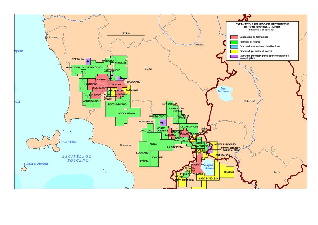 Carta Titoli per Risorse Geotermiche