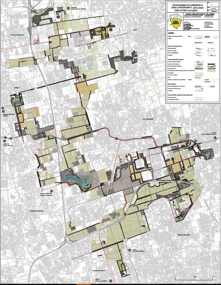 Boschi, viali, connessioni ecologiche, percorsi ciclopedonali, canali