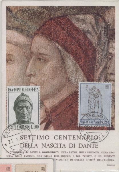 . COMITATO NAZIONALE DANTESCO Per le celebrazioni del VII Centenario della nascita di Dante.