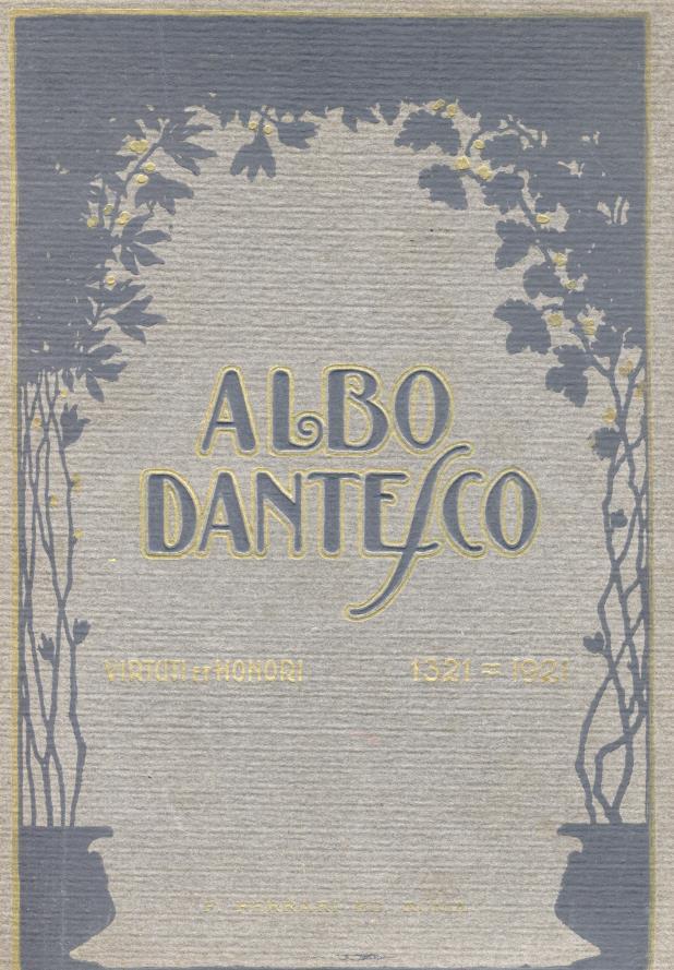 Stampato e confezionato nel 1921 dalle Premiate Scuole Professionali Salesiane di Ravenna. Carta fornita dalla Società Anonima Tensi di Milano. Inchiostri forniti dalla ditta CH. Lorilleux & C.