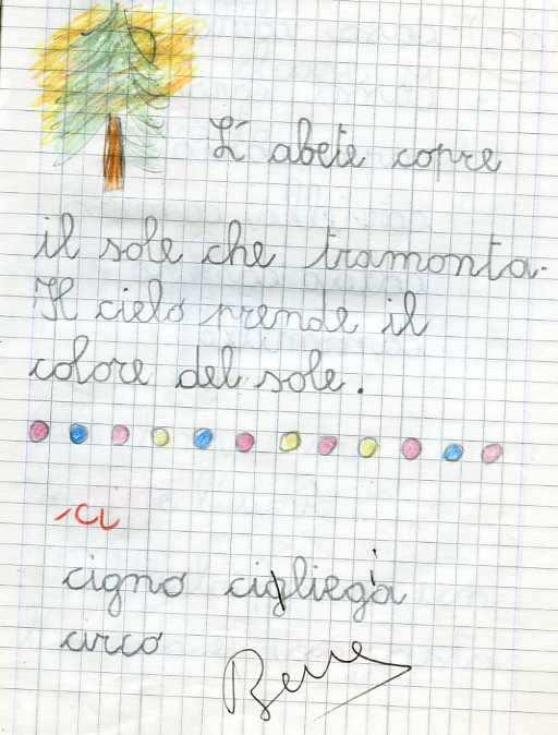 Nota didattica Propongo una sillaba, i bambini devono