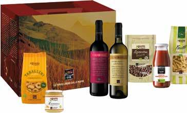 Maina 700 g, spumante dolce Canti, 750 ml 4,75 CONFEZIONE REGALO LIBERA TERRA 7 prodotti: pasta di semola di grano duro biologicafusilli 500 g,