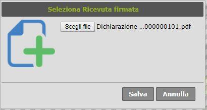 Carica Dichiarazione), si seleziona il file firmato (Img.