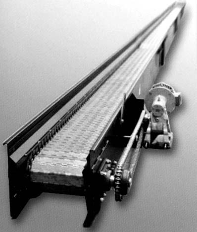 ectilinear conveyor for evacuation of blanking scraps from presses A richiesta: tapparelle fresate (trasporto sfridi <) inox trasportatore