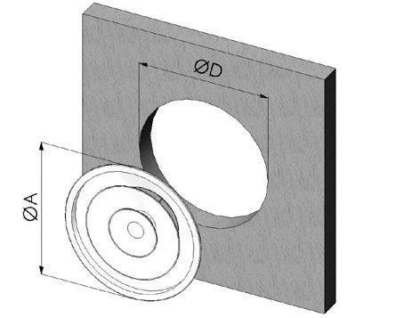 DR Diffusori Dimensioni Dimensioni in sezione DR/A DRK/A Dimensioni in 3D ØB (mm) n coni ØA (mm) ØD (mm) C (mm) 160 3 320 300 54 200 3