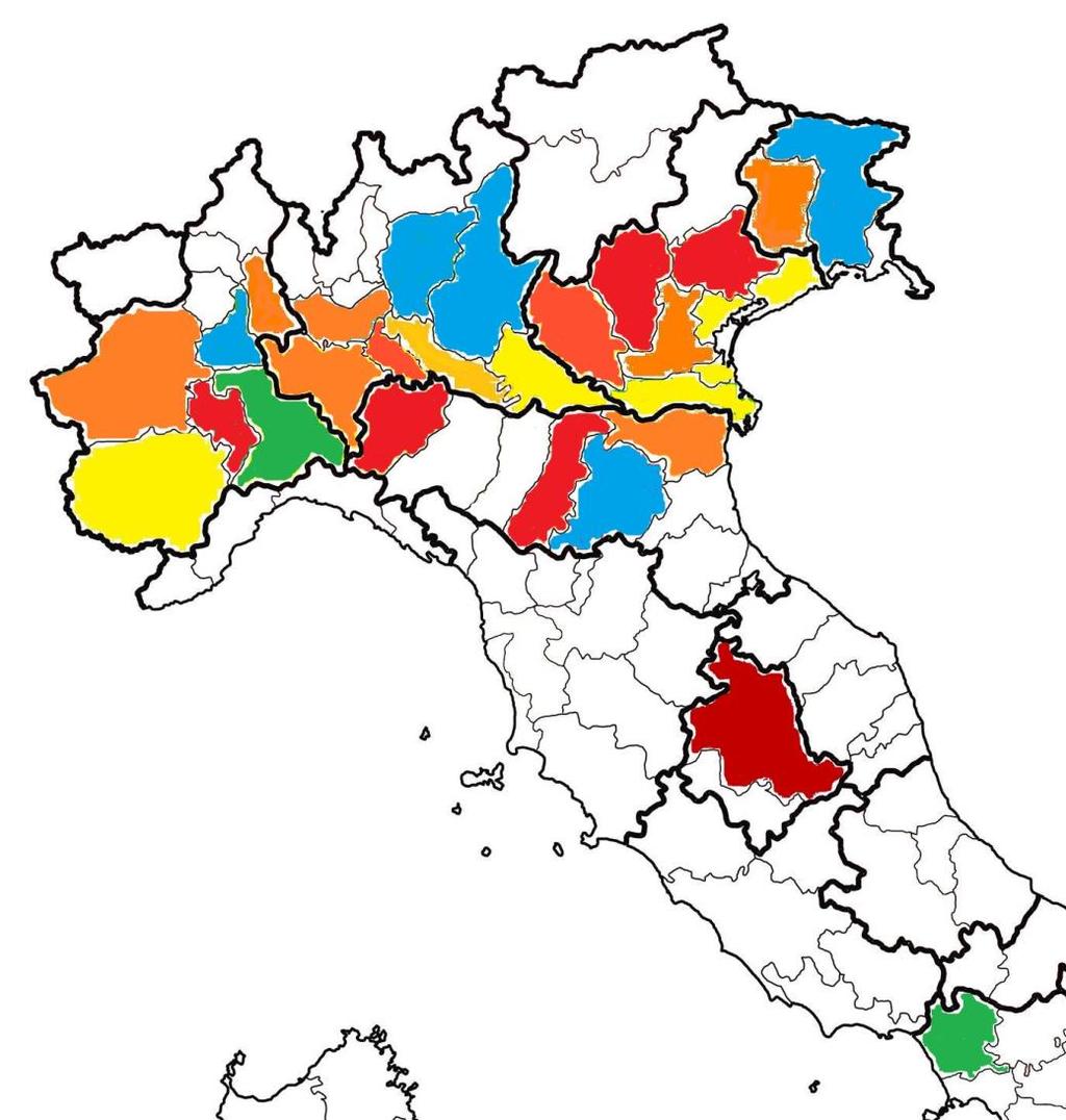La concentrazione territoriale Variazione produzione mais tra il 2012-14 e il 2016 Italia = - 28% MAX: PG - 57%, MIN: AL - 0,5% Fonte: Elaborazioni