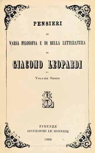 novembre 2018 la Biblioteca di via Senato Milano 49 Nella pagina accanto, da sinistra: Il filosofo Adriano Tilgher (1887-1941); Adriano Tilgher, La filosofia di Leopardi, Roma, Edizioni di Religio,