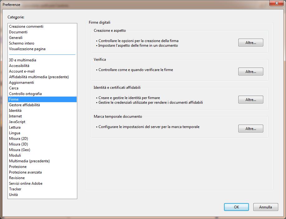 1. Introduzione Per poter utilizzare i software di Adobe, Acrobat e Reader, per apporre una firma digitale a norma, è necessario effettuare alcune operazioni preliminari.