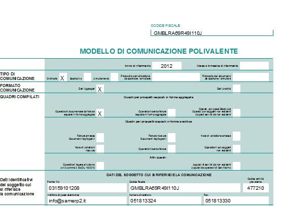 2016 Oltre alla stampa fiscale, sn presenti due stampe: Mdell di cmunicazine plivalente dettagliat Mdell di cmunicazine plivalente sintetic Attenzine: l elabrazine dell Spesmetr in mdalità analitica,