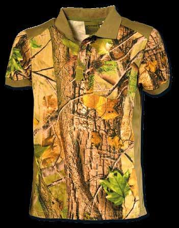 94079 CAMO POLO Camo cotton polo shirt featuring patches in contrasting colors,