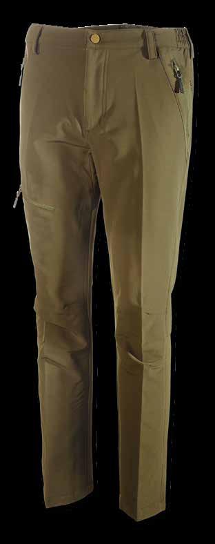 Taglie disponibili S - XXXL 92342 UNIVERS-TEX SOFTSHELL TROUSERS Fleece-lined softshell trousers featuring knee patches in contrasting fabric and belted waist. Two zippered pockets. 8000mm waterproof.