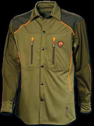 94148-392 92268-326. 94148 CAMICIA SOFTSHELL UNIVERS-TEX Confortevole camicia realizzata in leggero softshell elasticizzato con membrana Univers-tex con applicazioni a contrasto.